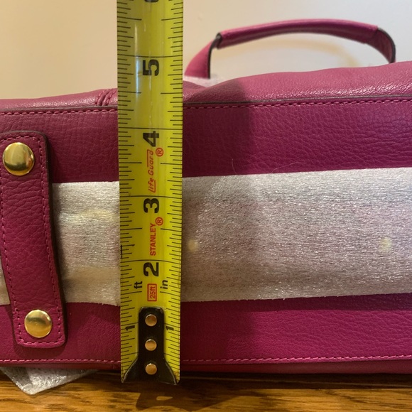 Coach Satchel Purse with removable shoulder strap. NWT 12x6x4-1/2 Magenta - Picture 7 of 14
